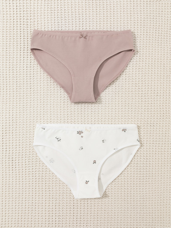 

Трусы для девочек CROCKID, К 1972-2уп, цвет - кофейный, Трусы