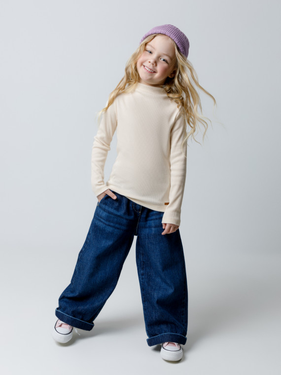 

Водолазка для девочки для девочек CROCKID, КР 302674, цвет - голубой, Водолазка для девочки