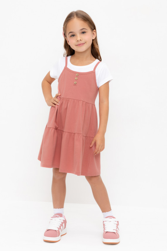 

Сарафан для девочек CROCKID, КР 5799-1, цвет - оранжевый, Сарафан