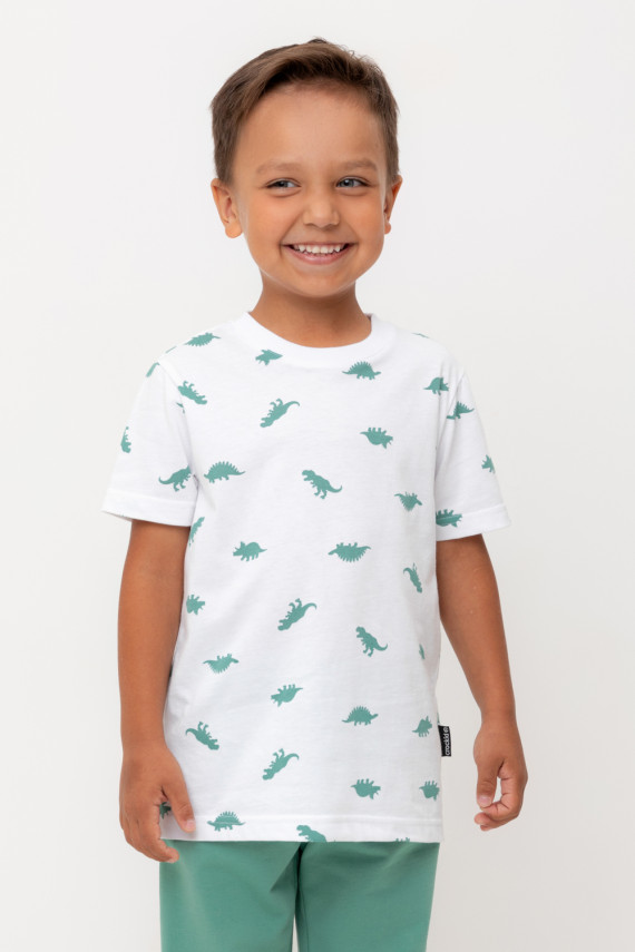 

Футболка для мальчиков CROCKID, КР 302737-1, цвет - белый, Футболка