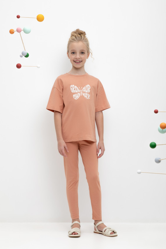 Лосины для девочки для девочек CROCKID КР 4074 цвет - коричневый 399₽