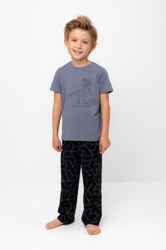 

Пижама для мальчиков CROCKID, К 1599, цвет - темно-серый, Пижама