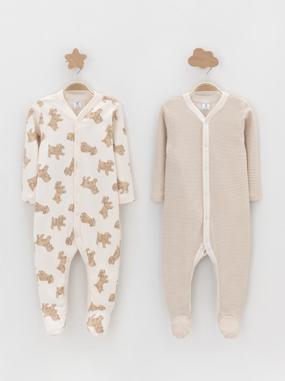 Комбинезон для новорожденных CROCKID К 6025-2уп цвет - сахар 1799₽