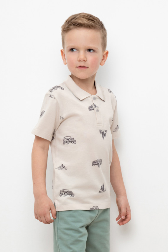 

Футболка для мальчиков CROCKID, КР 302232, цвет - бежевый, Футболка