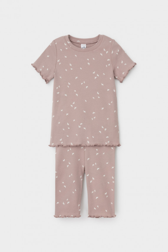 

Пижама для девочек CROCKID, К 1632, цвет - кофейный, Пижама