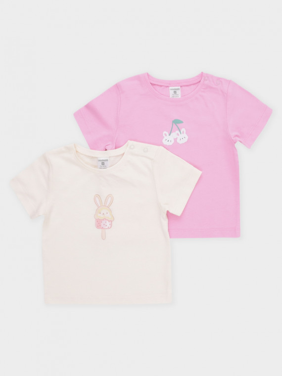 Футболка для новорожденных CROCKID К 302759-2уп цвет - светло-розовый 799₽