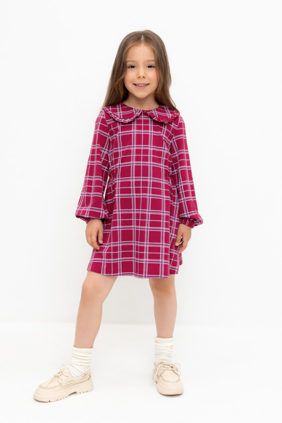 

Платье для девочек CROCKID, КР 5890, цвет - бордовый, Платье