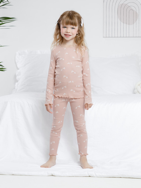 

Пижама для девочек CROCKID, К 1618, цвет - розовый, Пижама