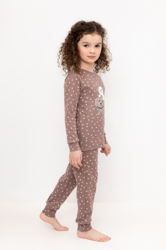 

Пижама для девочек CROCKID, К 1621, цвет - коричневый, Пижама