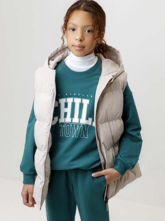 

Жилет для девочек CROCKID, ВК 35022/3 ГР (), цвет - бежевый, Жилет