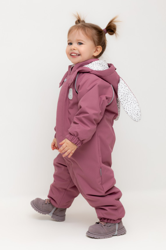 

Демисезонный комбинезон с утеплителем для девочек CROCKID, ВК 60107/4 Ал, цвет - бордовый, Демисезонный комбинезон с утеплителем