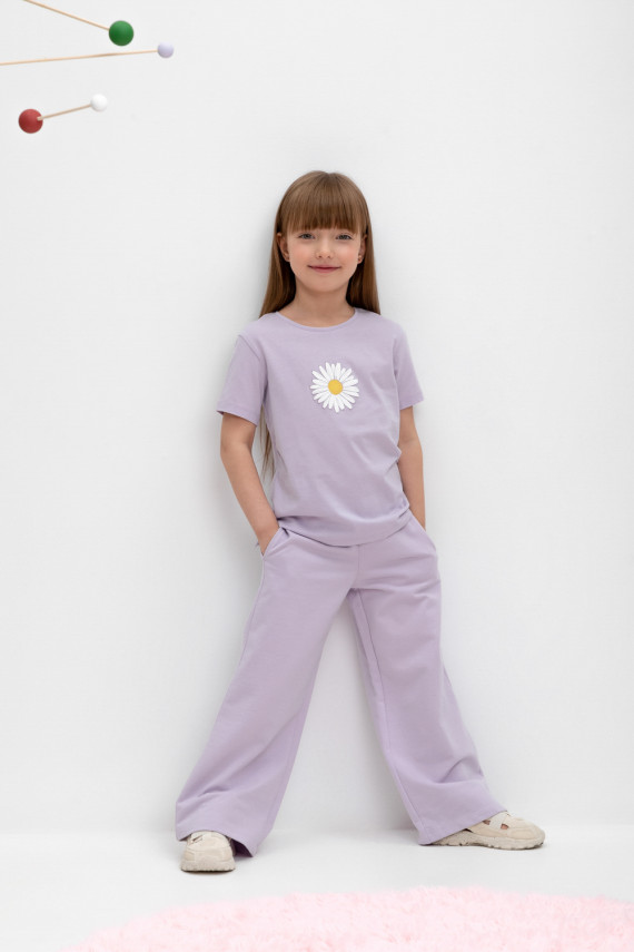 

Брюки для девочек CROCKID, КР 400543, цвет - фиолетовый, Брюки