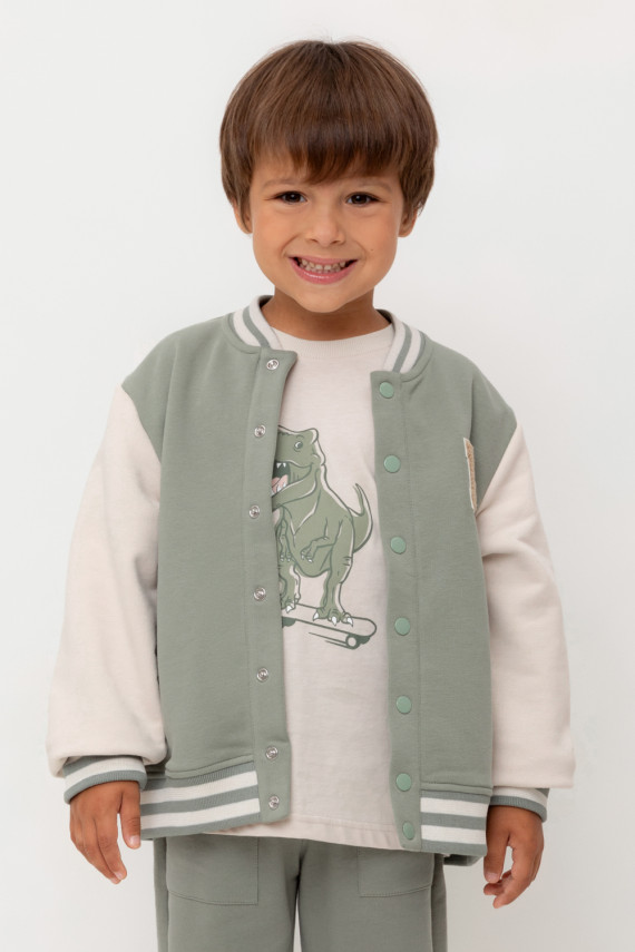 

Жакет для мальчиков CROCKID, КР 302678, цвет - зеленый, Жакет