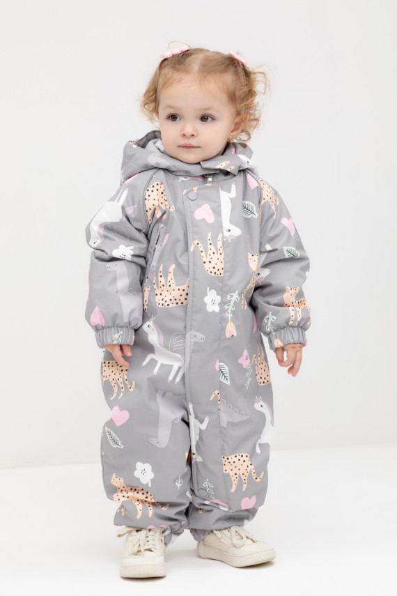 Комбинезон утепленный для девочки для девочек CROCKID ВК 60085н30 Ал цвет - серый 3649₽
