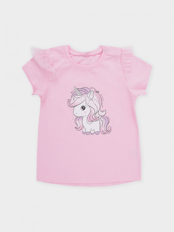 

Футболка для девочек CROCKID, КР 302966, цвет - светло-розовый, Футболка