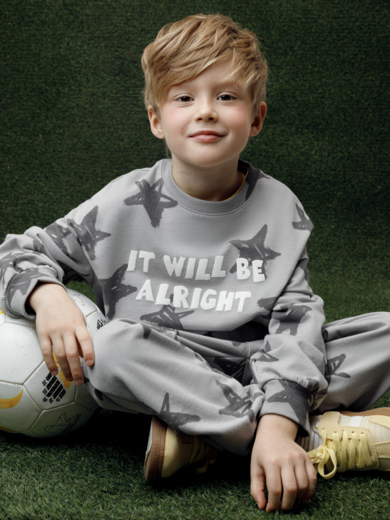 

Свитшот для мальчика для мальчиков CROCKID, КР 303029, цвет - серый, Свитшот для мальчика