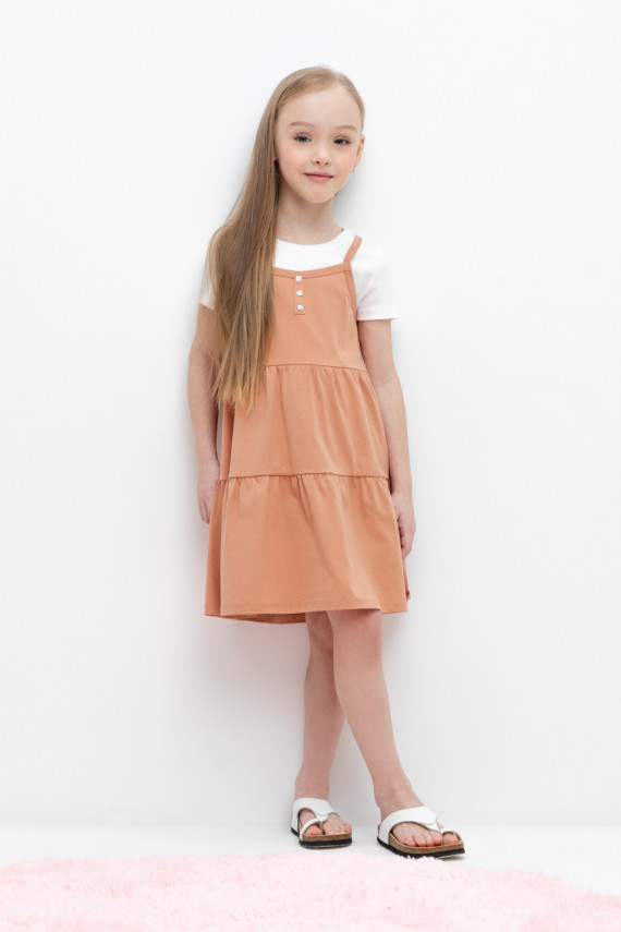 Сарафан для девочек CROCKID КР 5799 цвет - коричневый 649₽