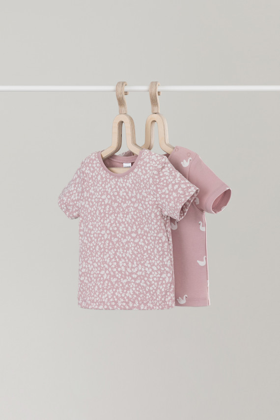 

Футболка для новорожденных CROCKID, К 301156-2уп, цвет - розовый, Футболка