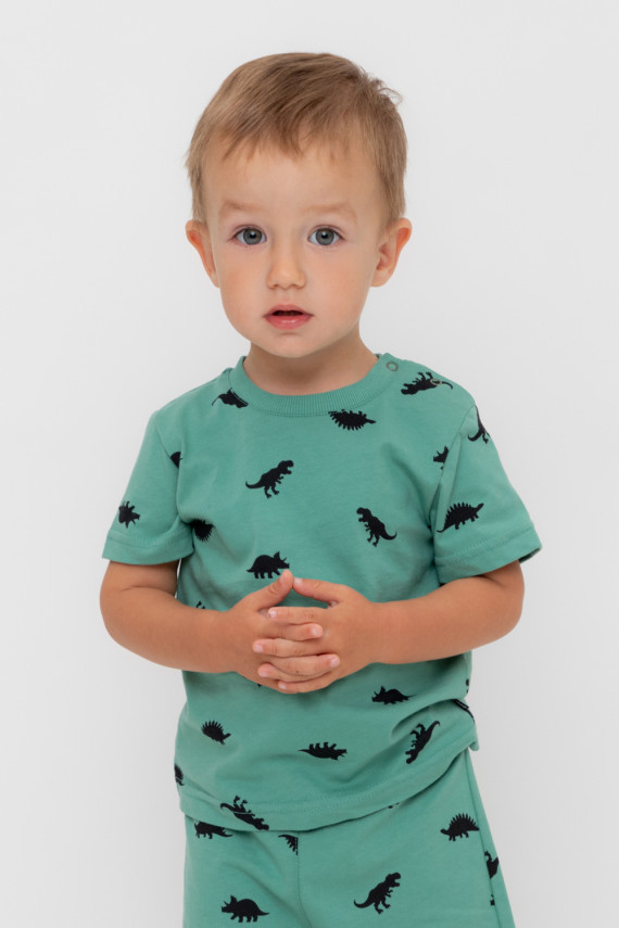 

Футболка для мальчиков CROCKID, КР 302737, цвет - зеленый, Футболка