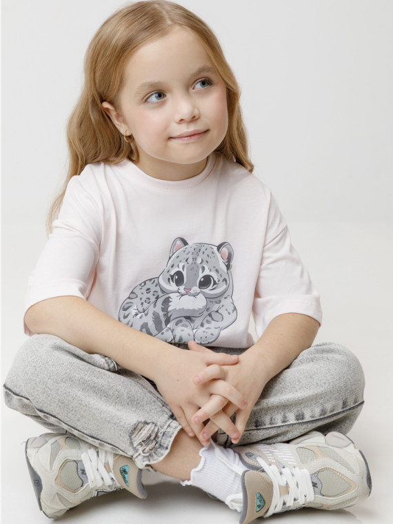 Футболка для девочек CROCKID КР 302871 цвет - розовый 599₽