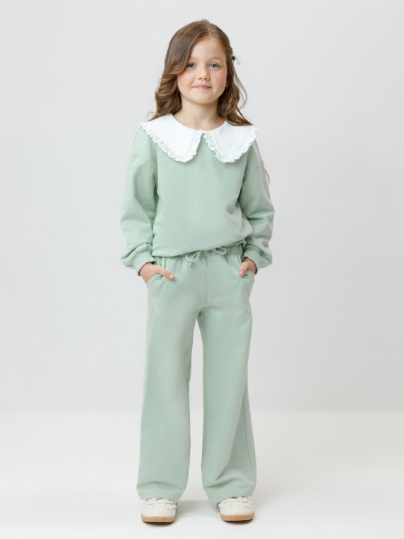 

Брюки для девочек CROCKID, КР 400689, цвет - голубой, Брюки