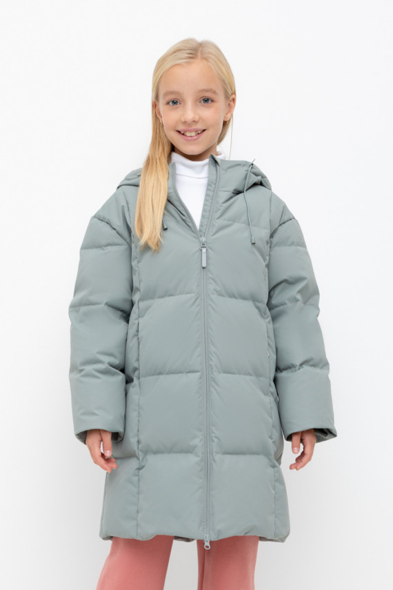 

Пальто для девочек CROCKID, ВК 34068/2 УЗГ, цвет - зеленый, Пальто