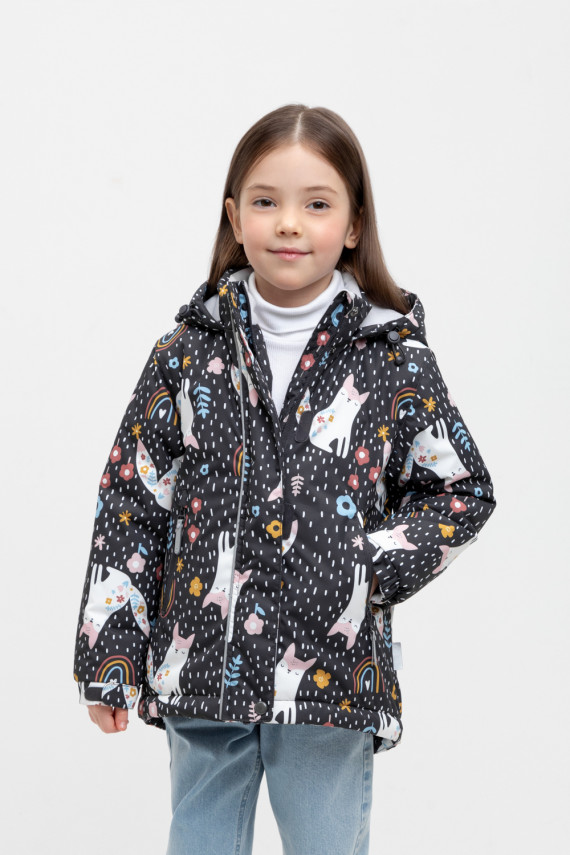 

Куртка для девочек CROCKID, ВК 38095/н/3 Ал, цвет - темно-серый, Куртка