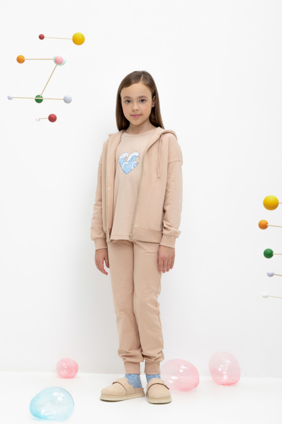 

Брюки для девочек CROCKID, КР 400669, цвет - бежевый, Брюки