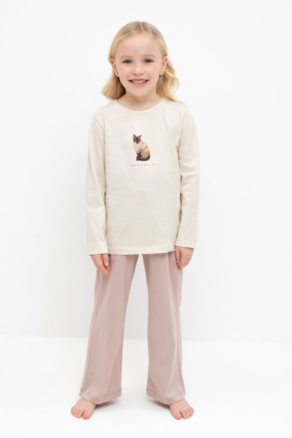 

Пижама для девочек CROCKID, К 1627, цвет - сливки2, Пижама