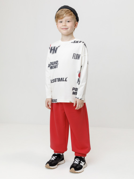 

Брюки для мальчиков CROCKID, КР 400940, цвет - красный, Брюки