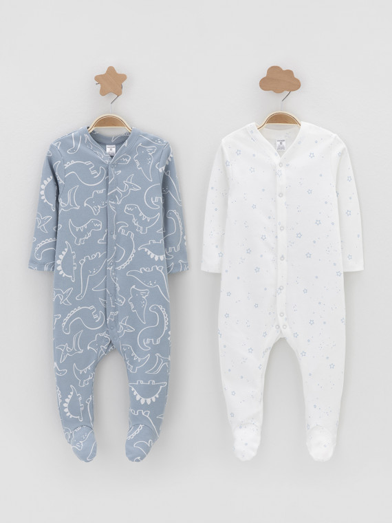 Комбинезон для новорожденных CROCKID К 6025-2уп цвет - голубой 1799₽