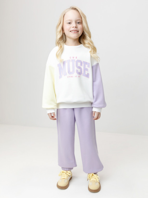 Брюки для девочек CROCKID КР 400872 цвет - фиолетовый 1359₽