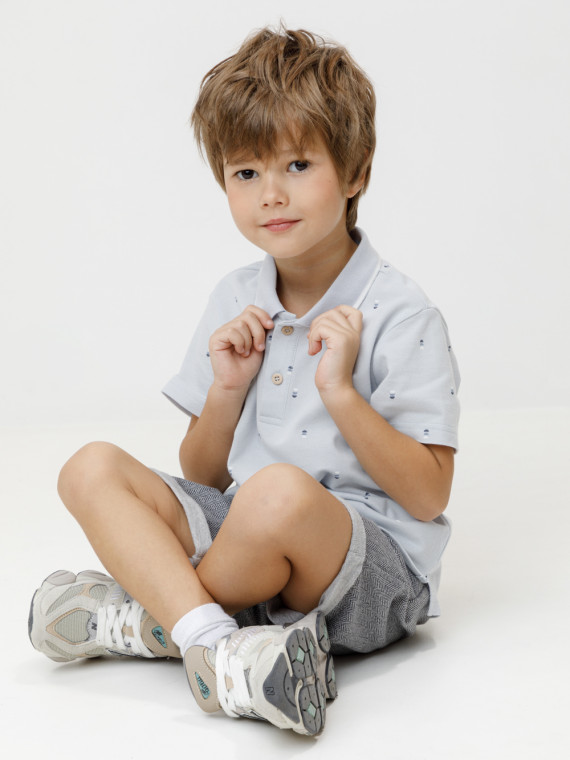 

Футболка для мальчиков CROCKID, КР 302416, цвет - голубой, Футболка