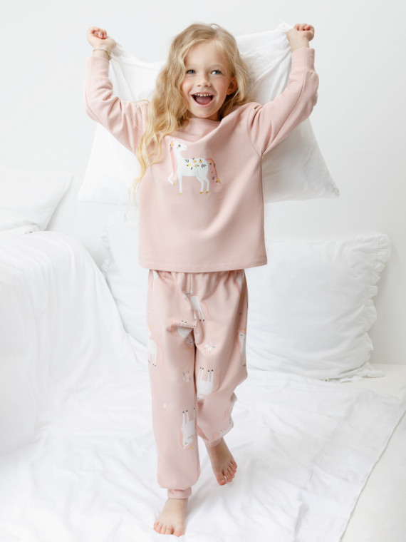 Пижама для девочек CROCKID К 1567 цвет - розовый 1359₽