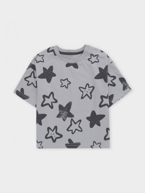 

Футболка для мальчиков CROCKID, КР 302975, цвет - серый, Футболка