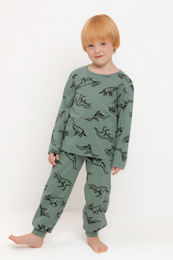 

Пижама для мальчиков CROCKID, К 1561, цвет - зеленый, Пижама