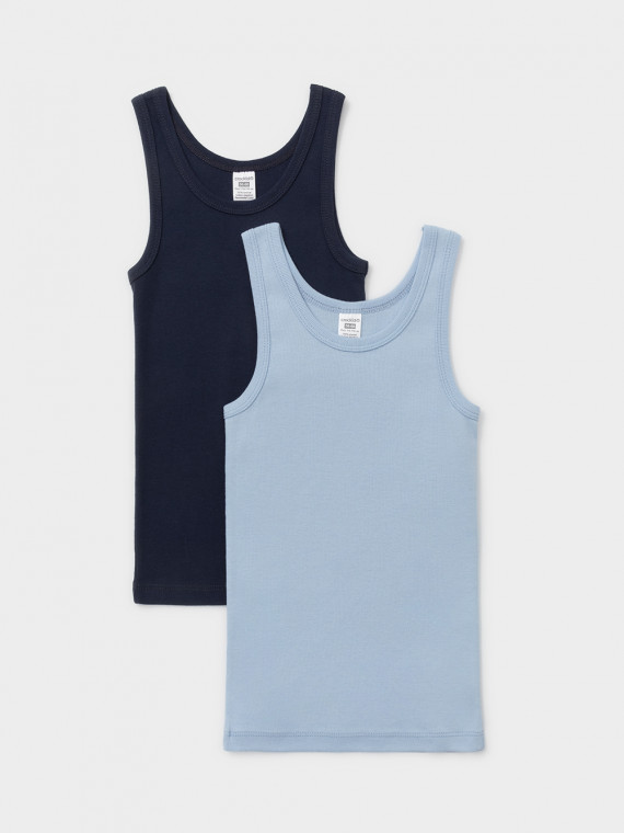 

Майка для мальчика в упаковке 2 шт для мальчиков CROCKID, МП 1182-2уп, цвет - голубой, Майка для мальчика в упаковке 2 шт