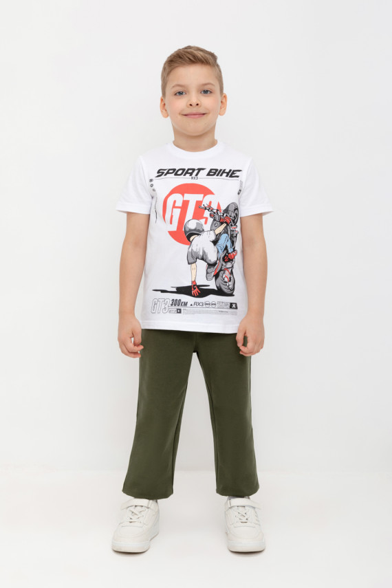 

Брюки для мальчиков CROCKID, КП 400717, цвет - зеленый, Брюки