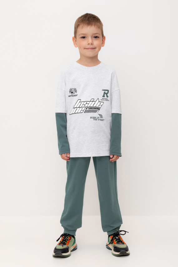 

Брюки для мальчиков CROCKID, КР 400633, цвет - зеленый, Брюки