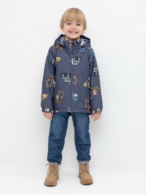 

Демисезонная куртка для мальчика с утеплителем для мальчиков CROCKID, ВК 30135/н/4 Ал, цвет - синий, Демисезонная куртка для мальчика с утеплителем