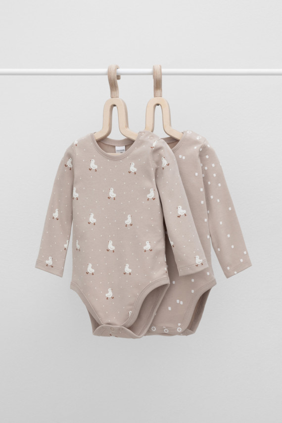 

Боди для новорожденных CROCKID, К 6342-2уп, цвет - бежевый, Боди