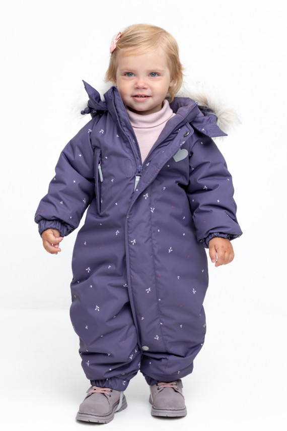 

Комбинезон детский с утеплителем нового поколения для девочек CROCKID, ВК 60116/н/4 Ал, цвет - фиолетовый, Комбинезон детский с утеплителем нового поколения