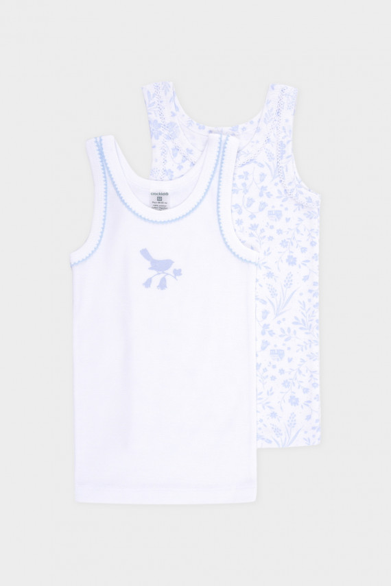 Майка для девочки для девочек CROCKID К 1181-2уп цвет - белый 799₽