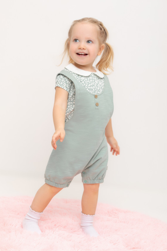 Полукомбинезон для девочек CROCKID КР 6500 цвет - минт 599₽