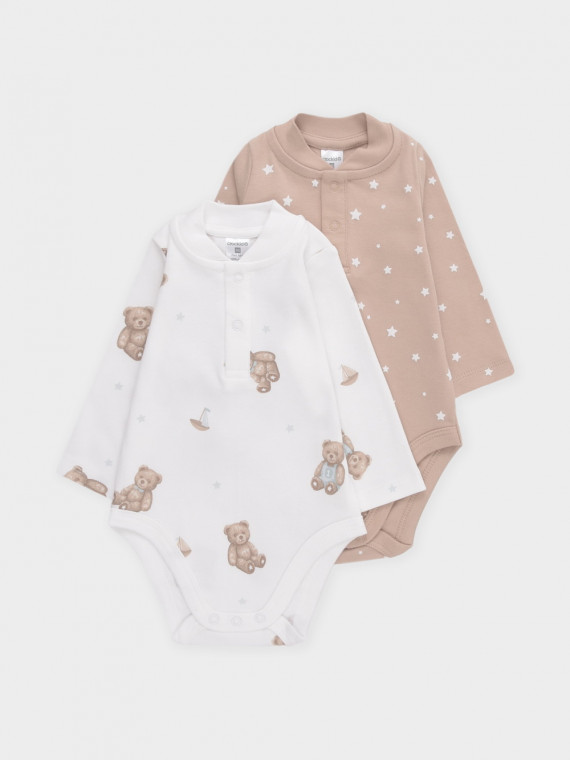 Боди для новорожденных CROCKID К 6542-2уп цвет - бежевый 1019₽