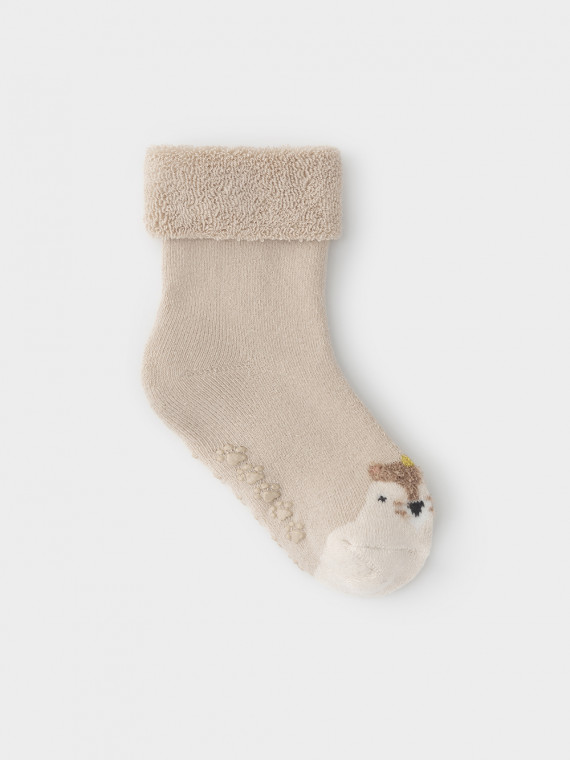 

Носки махровые со стопперами для девочки для девочек CROCKID, К 9508/73 ФВ, цвет - бежевый, Носки махровые со стопперами для девочки