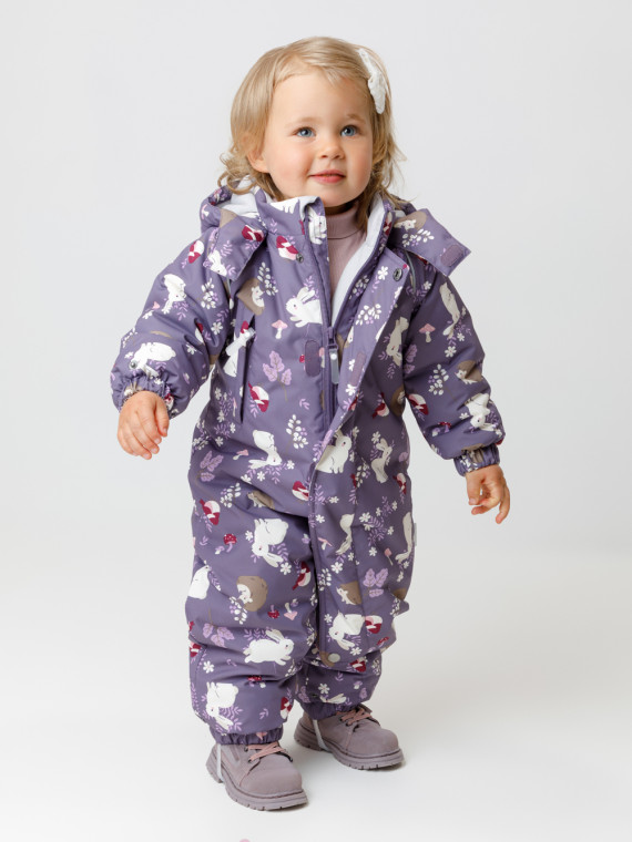 

Комбинезон зимний ясельный с утеплителем нового поколения для девочек CROCKID, ВК 60032/н/55 Ал, цвет - фиолетовый, Комбинезон зимний ясельный с утеплителем нового поколения