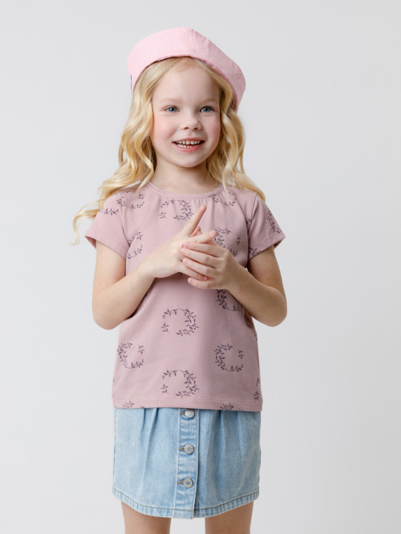 

Футболка для девочек CROCKID, КП 302643, цвет - розовый, Футболка