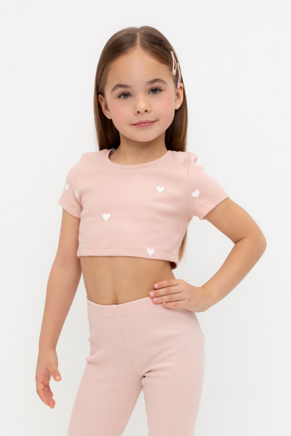 

Футболка для девочек CROCKID, КР 302727-1, цвет - розовый, Футболка