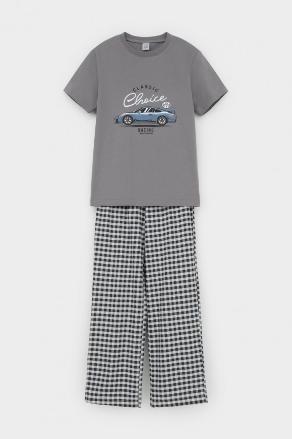 

Пижама для мальчиков CROCKID, К 1599, цвет - серый, Пижама